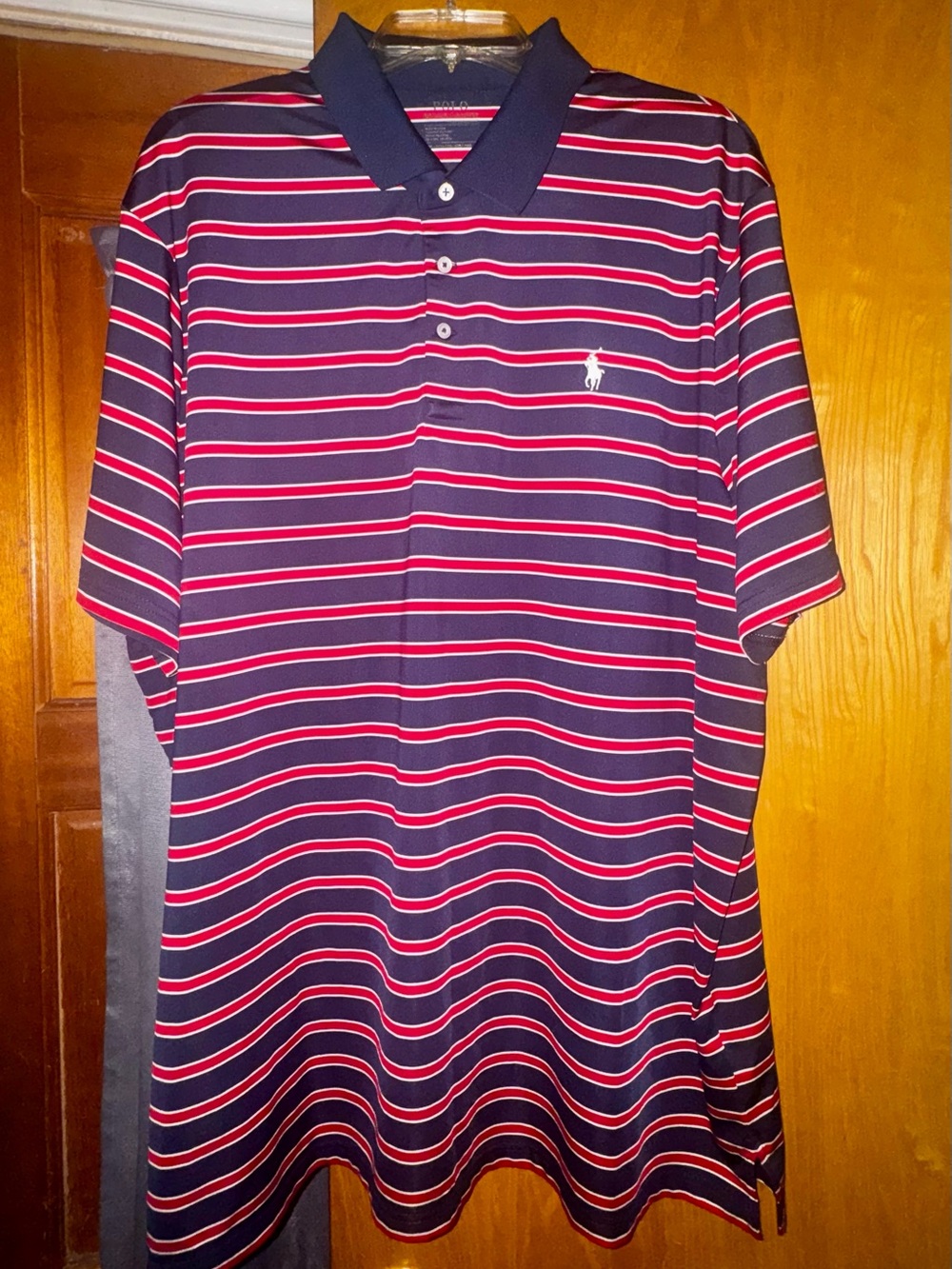 Polo by Ralph Lauren Navy Polo with Red & White Stripes
